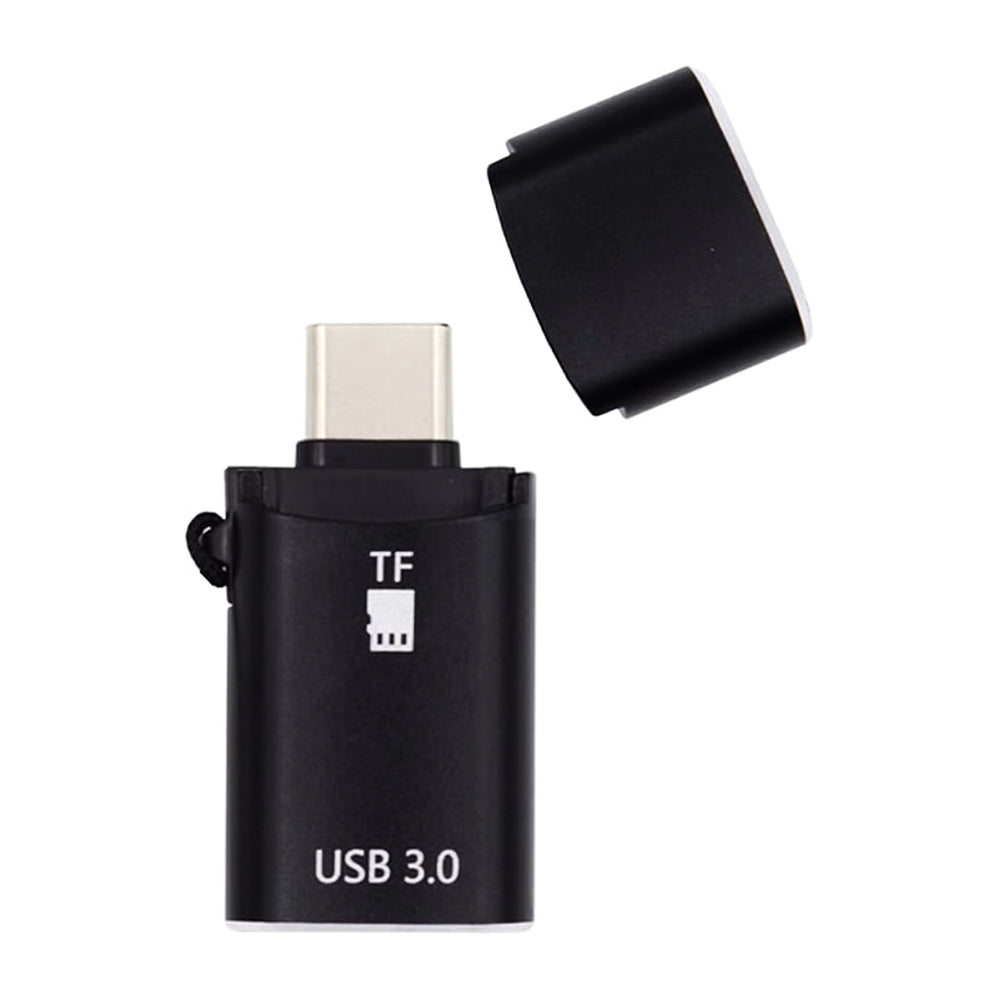 Kortläsare USB-C Techsuit AluVoltX, USB-A (OTG) - microSD, Svart