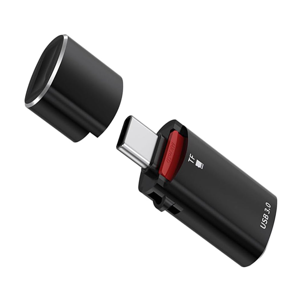 Kortläsare USB-C Techsuit AluVoltX, USB-A (OTG) - microSD, Svart