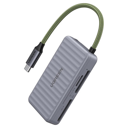 USB-C-kortläsare med UGREEN 55886-organisatör, 2 x SD - microSD, Grå