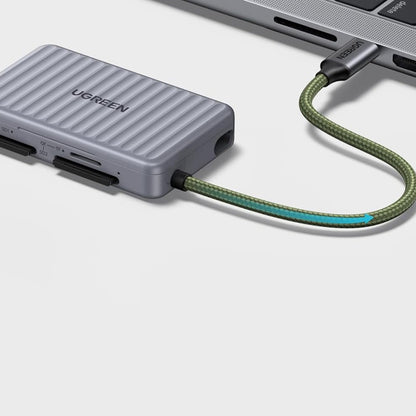 USB-C-kortläsare med UGREEN 55886-organisatör, 2 x SD - microSD, Grå