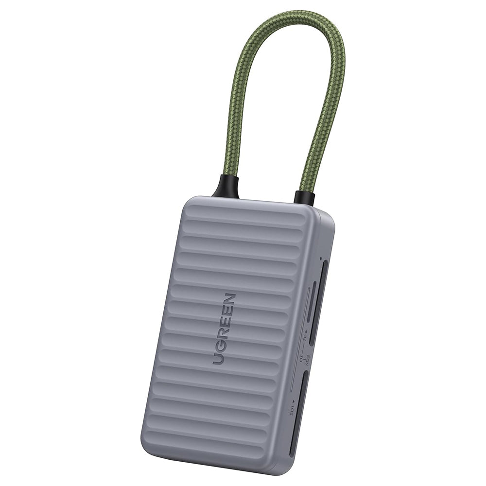 USB-C-kortläsare med UGREEN 55886-organisatör, 2 x SD - microSD, Grå