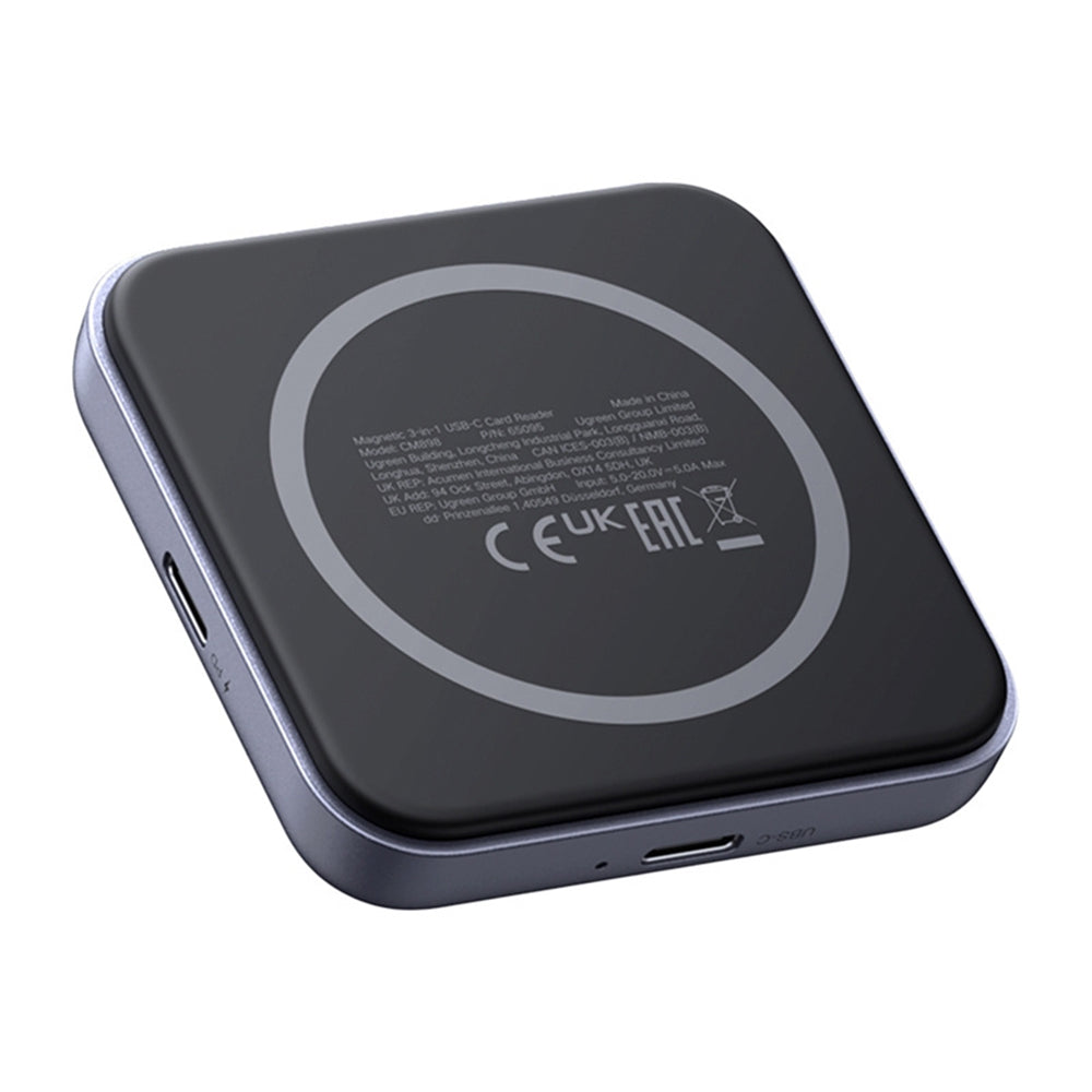 Kortläsare USB-C UGREEN CM898 (65095), SD - microSD, Grå
