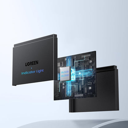 Kortläsare USB / USB-C UGREEN CM812 (45167), SD - microSD - 2 x USB-A, Svart