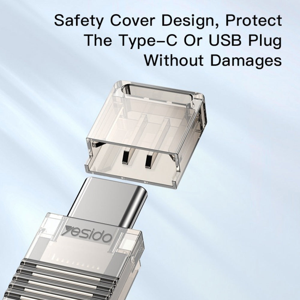 USB / USB-C-kortläsare Yesido GS21, microSD, Transparent
