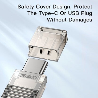 USB / USB-C-kortläsare Yesido GS21, microSD, Transparent