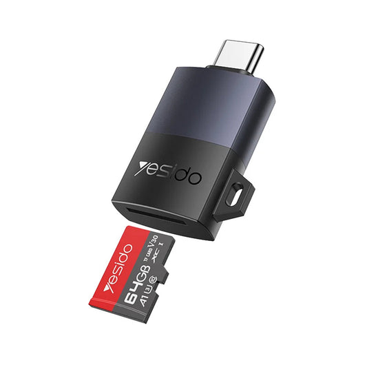 USB-kortläsare Yesido GS37, microSD, Svart