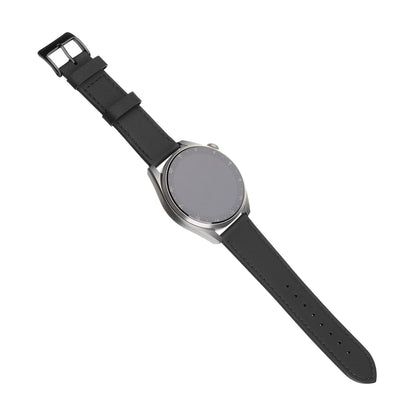 Fixed Leather-rem för Huawei Watch / Xiaomi Watch Series, 22mm, Svart