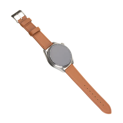 Fixed Leather-rem för Samsung Galaxy Watch / Huawei Watch Series, 20mm, Brun