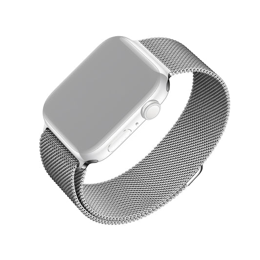 Fixed Mesh-armband för Apple Watch 42mm / 41mm / 40mm / 38mm Series, Silver
