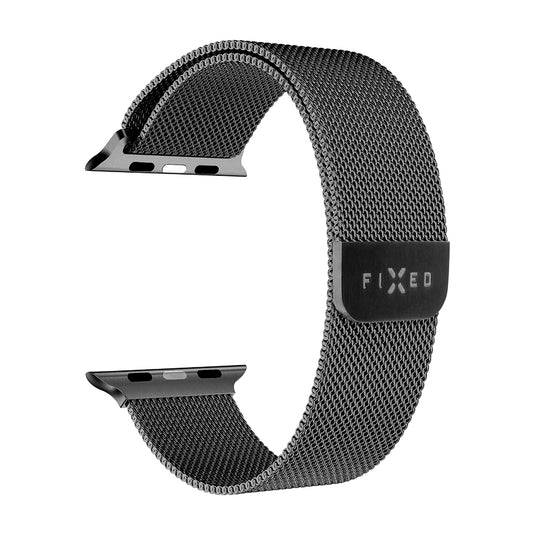Fixed Mesh-armband för Apple Watch 42mm / 41mm / 40mm / 38mm Series, Svart