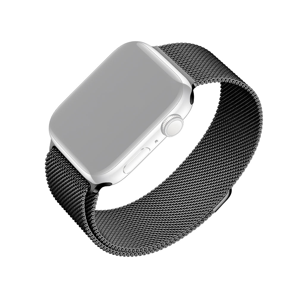 Fixed Mesh klockarmband för Apple Watch 49mm / 46mm / 45mm / 44mm / 42mm Series, Svart