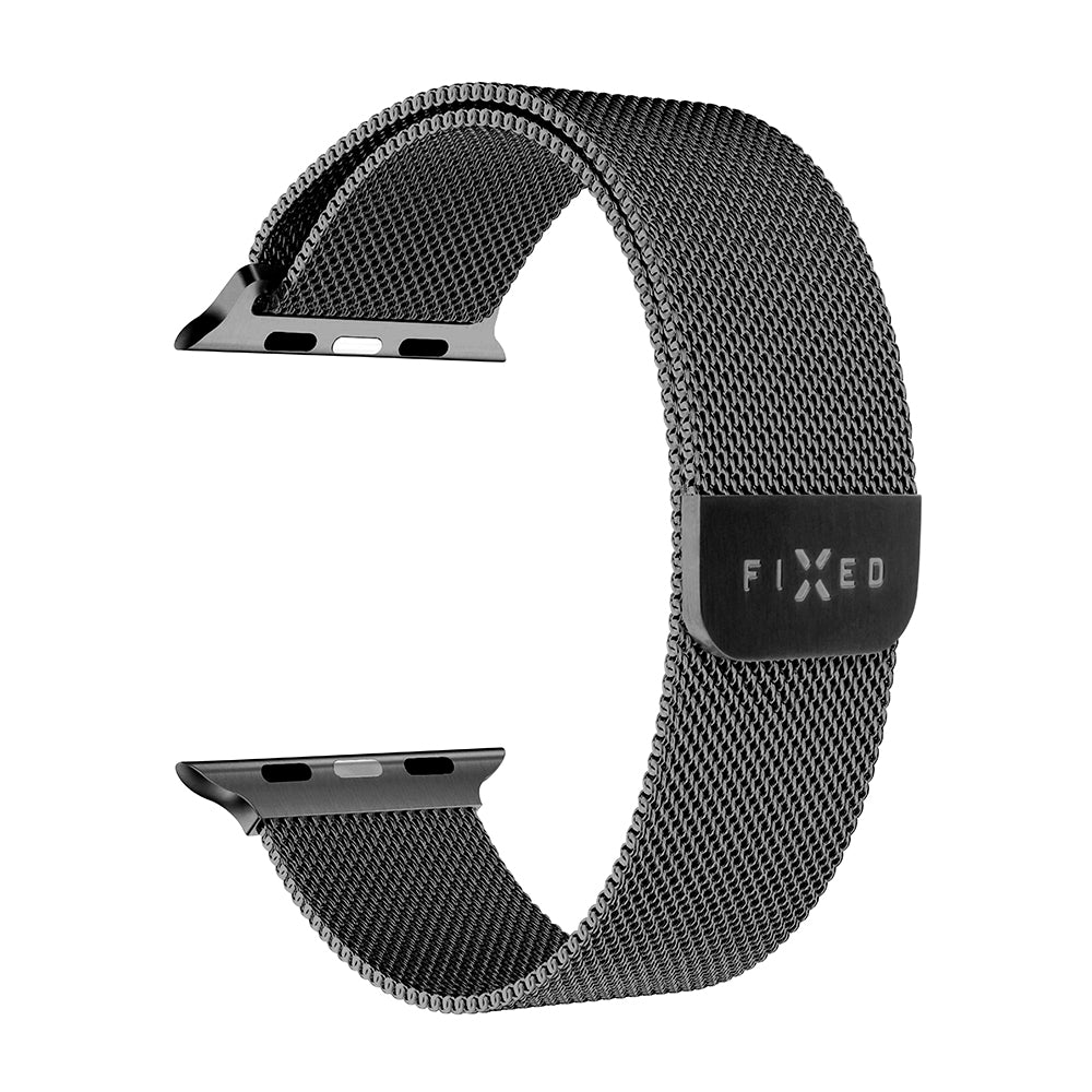 Fixed Mesh klockarmband för Apple Watch 49mm / 46mm / 45mm / 44mm / 42mm Series, Svart