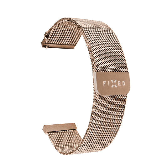 Fixed Mesh-armband för Huawei Watch / Garmin Watch Series, 18mm, Roséguld