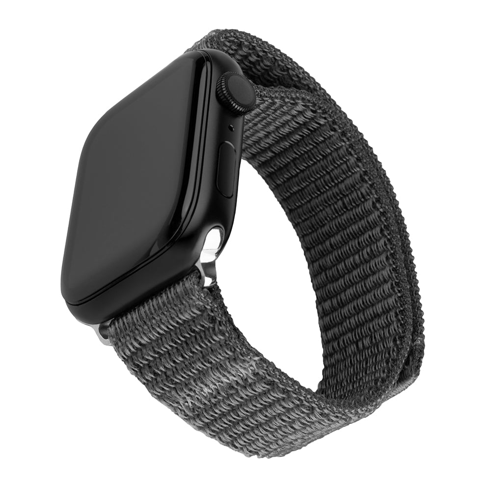 Fixed Nylon Sporty klockarmband för Apple Watch 42mm / 41mm / 40mm / 38mm Series, Mörkgrå
