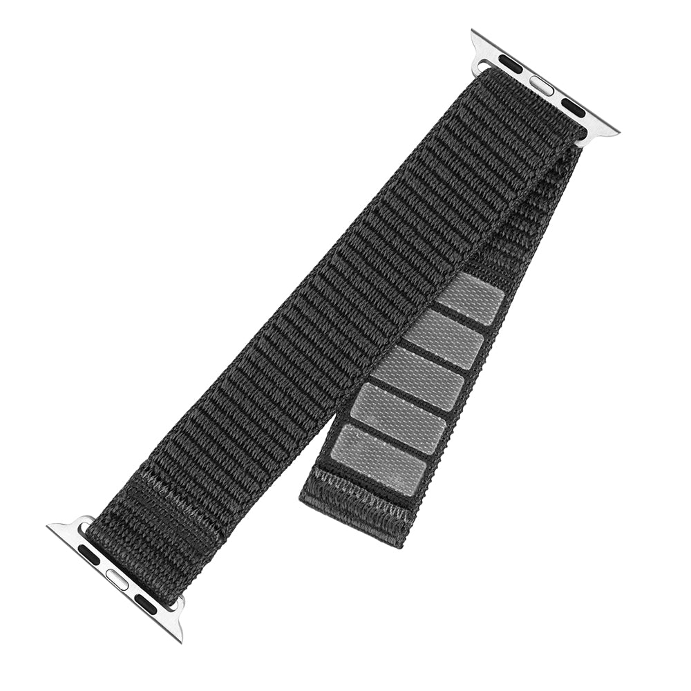 Fixed Nylon Sporty klockarmband för Apple Watch 42mm / 41mm / 40mm / 38mm Series, Mörkgrå