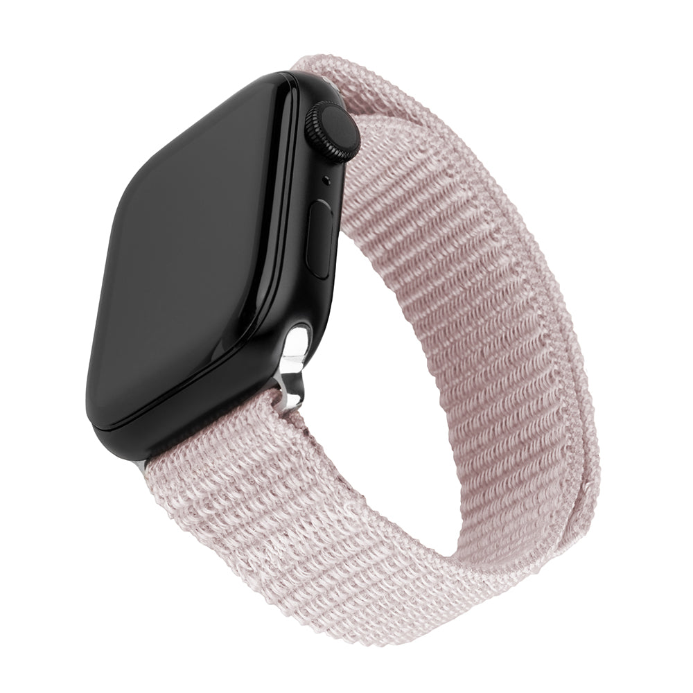 Fixed Nylon Sporty klockarmband för Apple Watch 49mm / 46mm / 45mm / 44mm / 42mm Series, Roséguld
