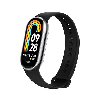 Fixed Silicone-armband för Xiaomi Smart Band 9 / 8, Svart