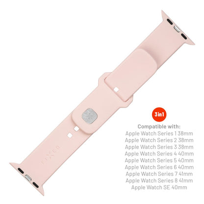 Fixed Silicone Sporty klockarmband för Apple Watch 42mm / 41mm / 40mm / 38mm Series, Rosa