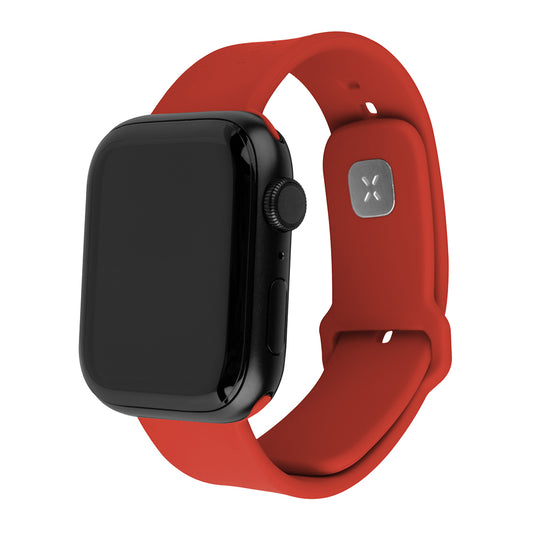 Fixed Silicone Sporty klockarmband för Apple Watch 49mm / 46mm / 45mm / 44mm / 42mm Series, Röd