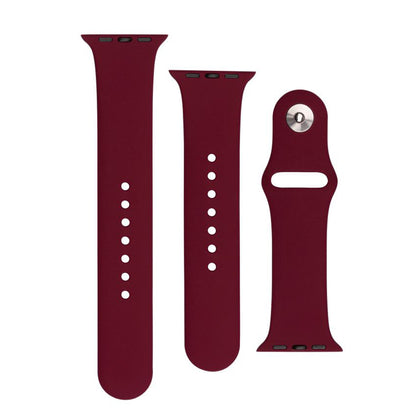Fixed Silicone Sporty klockarmband för Apple Watch 49mm / 46mm / 45mm / 44mm / 42mm Series, Körsbärsröd