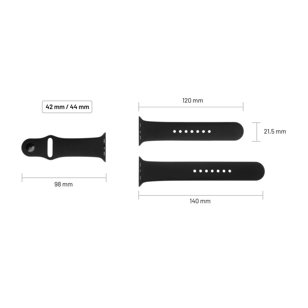 Fixed Silicone Sporty klockarmband för Apple Watch 49mm / 46mm / 45mm / 44mm / 42mm Series, Körsbärsröd