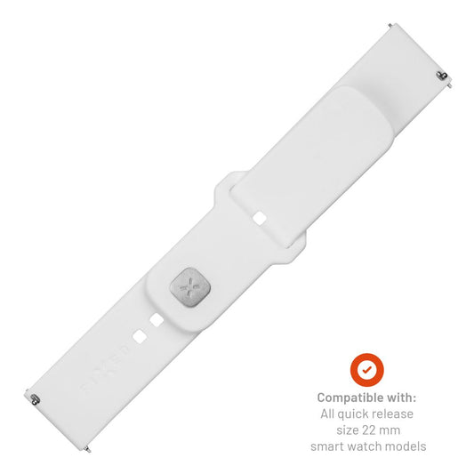 Fixed Silicone Sporty klockarmband för Huawei Watch / Xiaomi Watch Series, 22mm, Vit