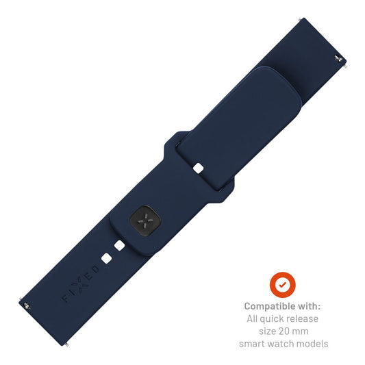 Fixed Silicone Sporty klockarmband för Samsung Galaxy Watch / Huawei Watch Series, 20mm, Blå