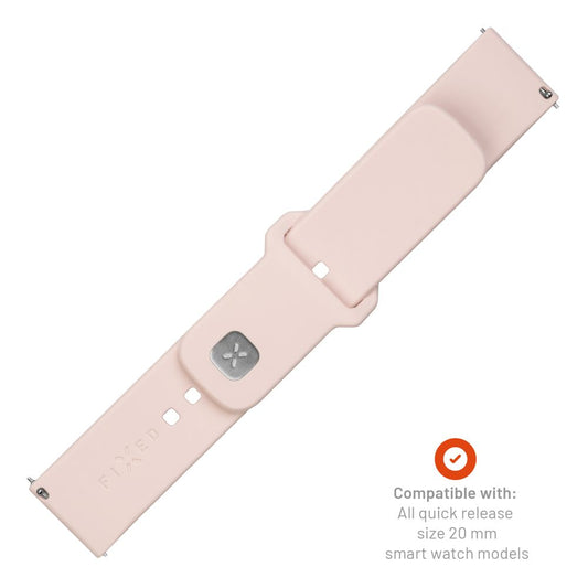 Fixed Silicone Sporty klockarmband för Samsung Galaxy Watch / Huawei Watch Series, 20mm, Rosa