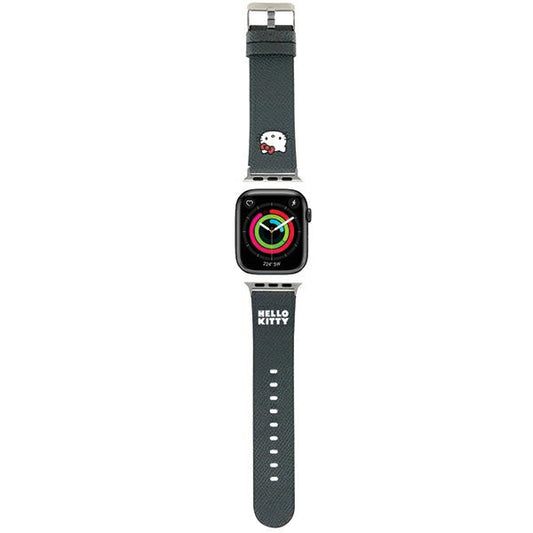 Hello Kitty läderarmband Kitty Head för Apple Watch 42mm / 41mm / 40mm / 38mm Series, Svart