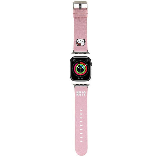 Hello Kitty läderarmband Kitty Head för Apple Watch 42mm / 41mm / 40mm / 38mm Series, Rosa