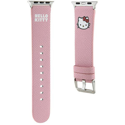 Hello Kitty läderarmband Kitty Head för Apple Watch 42mm / 41mm / 40mm / 38mm Series, Rosa