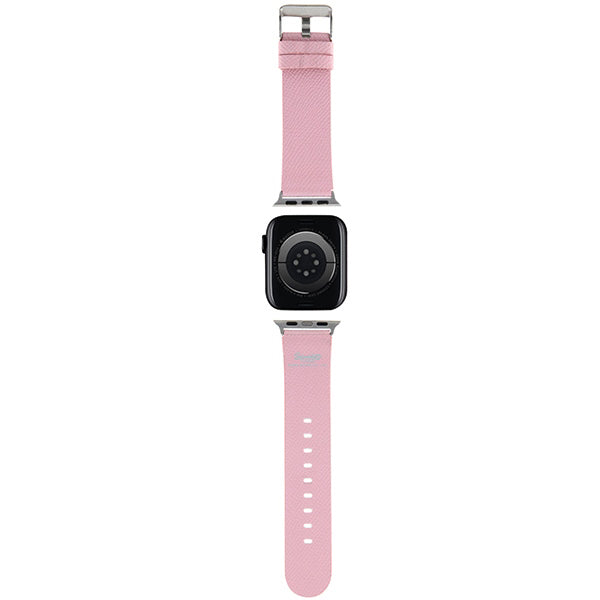 Hello Kitty läderarmband Kitty Head för Apple Watch 42mm / 41mm / 40mm / 38mm Series, Rosa