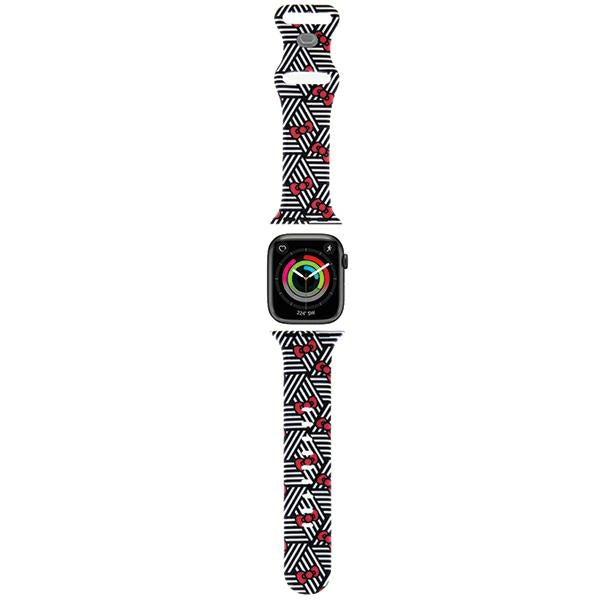 Hello Kitty Silikonband Bows & Stripes för Apple Watch 42mm / 41mm / 40mm / 38mm Series, Svart