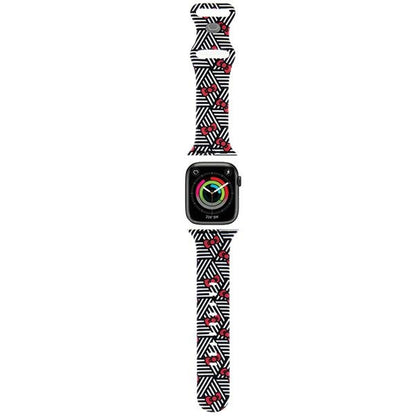 Hello Kitty Silikonband Bows & Stripes för Apple Watch 42mm / 41mm / 40mm / 38mm Series, Svart