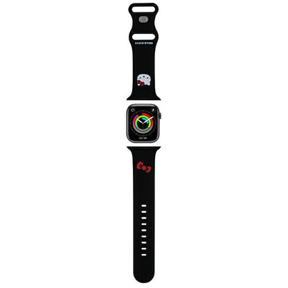 Hello Kitty Silikonklockarmband Kitty Head för Apple Watch 49mm / 46mm / 45mm / 44mm / 42mm Series, Svart