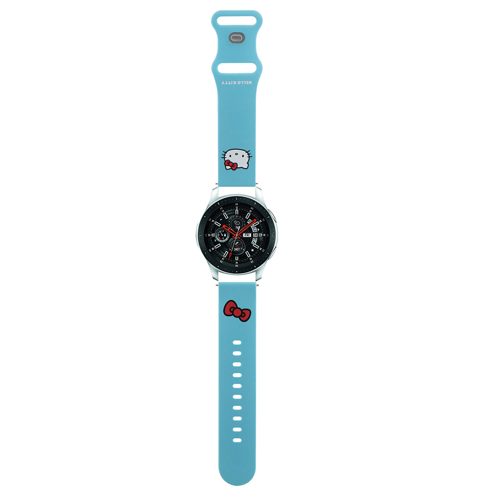 Hello Kitty Silikonklockarmband Kitty Head för Samsung Galaxy Watch / Huawei Watch 46mm / 45mm / 41mm Series, Blå