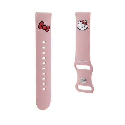 Hello Kitty Silikonklockarmband Kitty Head för Samsung Galaxy Watch / Huawei Watch 46mm / 45mm / 41mm Series, Rosa