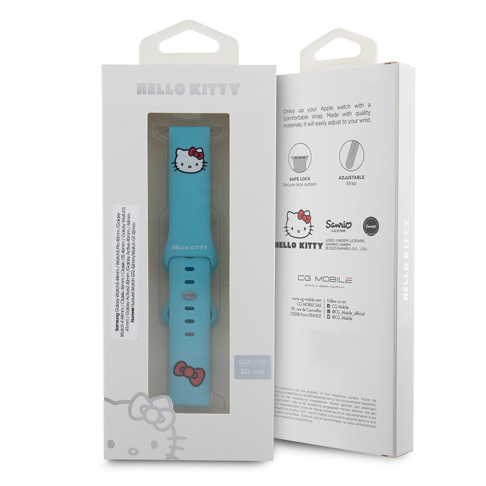 Hello Kitty Silikonklockarmband Kitty Head för Samsung Galaxy Watch / Huawei Watch Series, Blå