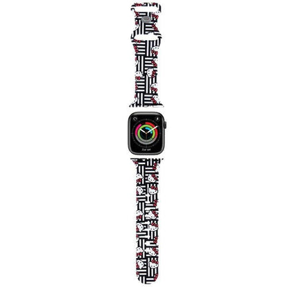 Hello Kitty Silikonarmband Kitty Heads & Stripes för Apple Watch 42mm / 41mm / 40mm / 38mm Series, Svart