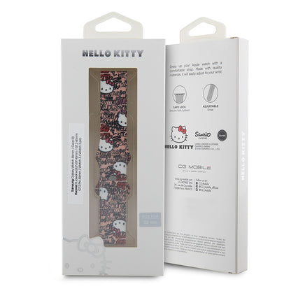 Hello Kitty Silikonarmband med Graffiti-taggar för Samsung Galaxy Watch / Huawei Watch 46mm / 45mm / 41mm-serien, Rosa