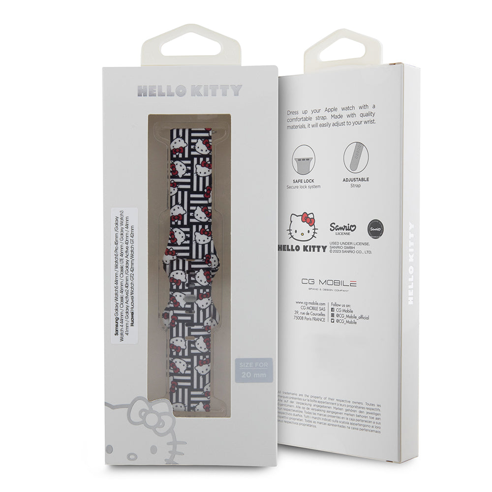 Hello Kitty Silikonband Graffiti för Samsung Galaxy Watch / Huawei Watch Series, Svart