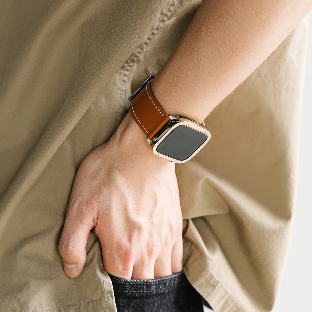 Ringke Leather One rem för Apple Watch 49mm / 46mm / 45mm / 44mm / 42mm Series, Svart