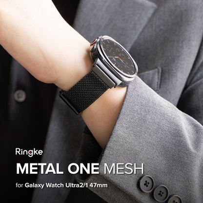 Ringke Metal One Mesh-armband för Samsung Galaxy Watch Ultra2, svart