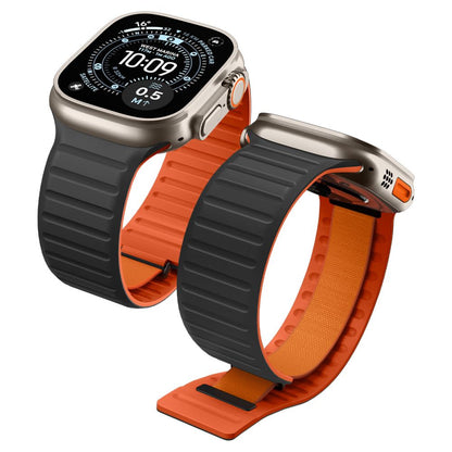 Spigen Athlex Air M-band för Apple Watch 49mm / 46mm / 45mm / 44mm-serien, svart orange AMP11534