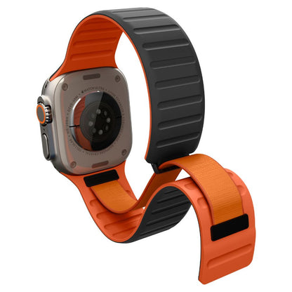 Spigen Athlex Air M-band för Apple Watch 49mm / 46mm / 45mm / 44mm-serien, svart orange AMP11534