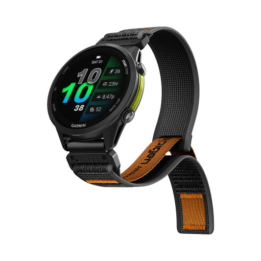 Spigen Athlex Air-armband för Garmin Watch Fenix / Forerunner / Approach Series, 22mm, Svart Orange AMP11426