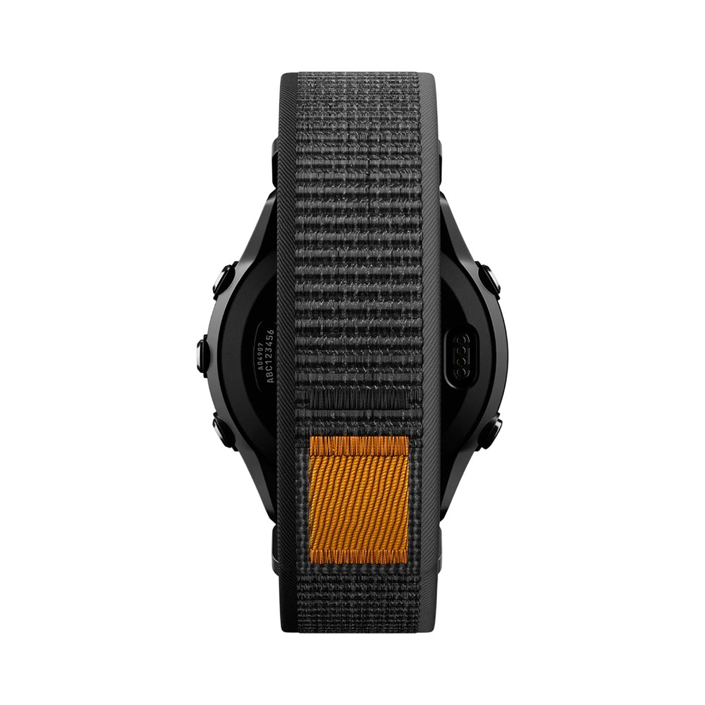 Spigen Athlex Air-armband för Garmin Watch Fenix / Forerunner / Approach Series, 22mm, Svart Orange AMP11426