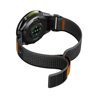 Spigen Athlex Air-armband för Garmin Watch Fenix / Forerunner / Approach Series, 22mm, Svart Orange AMP11426