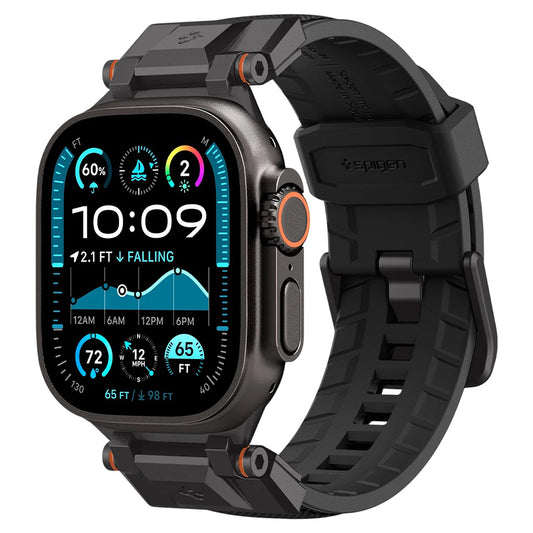 Spigen DuraPro Armor rem för Apple Watch 49mm / 46mm / 45mm / 44mm / 42mm-serien, svart AMP06065