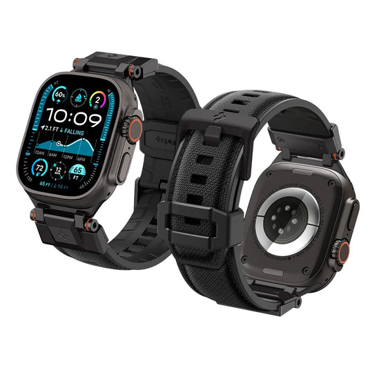 Spigen DuraPro Armor rem för Apple Watch 49mm / 46mm / 45mm / 44mm / 42mm-serien, svart AMP06065